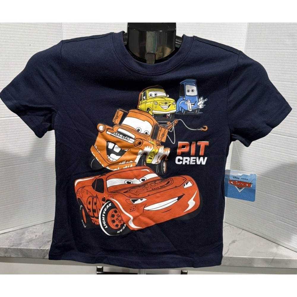 Disney Pixar Cars Lightening McQueen Boys size 4T Short Sleeve Tee Shirt NEW